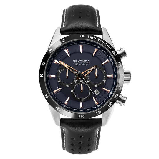Sekonda 1700 Men's Black Chronograph Watch
