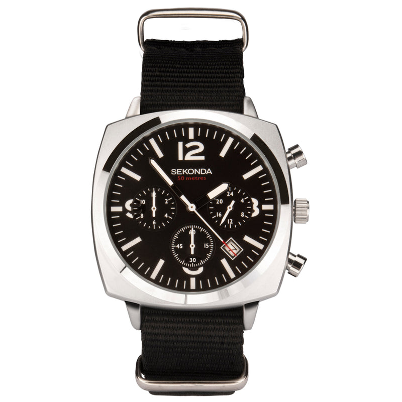 Chronograph Watch - Sekonda 1989 Airborne Men's Black Watch