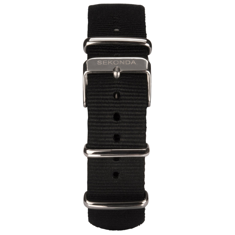 Sekonda men's black chronograph bracelet watch cheap