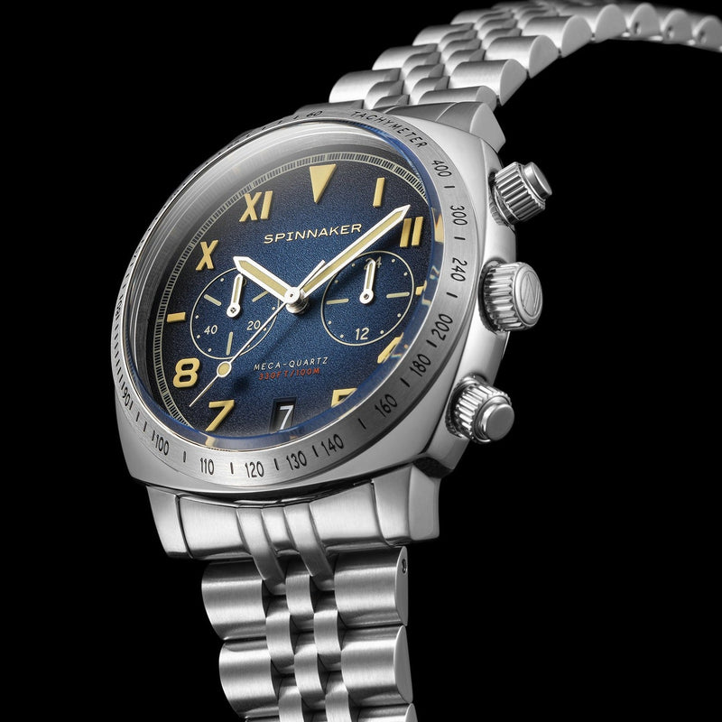 Chronograph Watch - Spinnaker Men's Fumée Blue Hull California Watch SP-5092-33