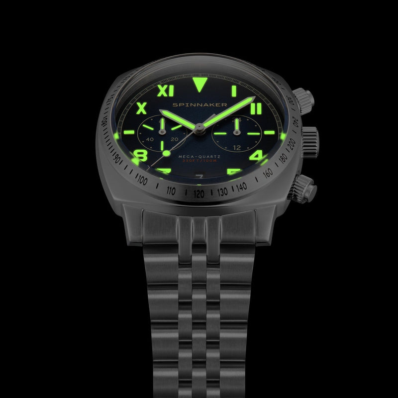 Chronograph Watch - Spinnaker Men's Fumée Blue Hull California Watch SP-5092-33