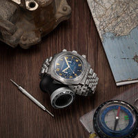 Chronograph Watch - Spinnaker Men's Fumée Blue Hull California Watch SP-5092-33