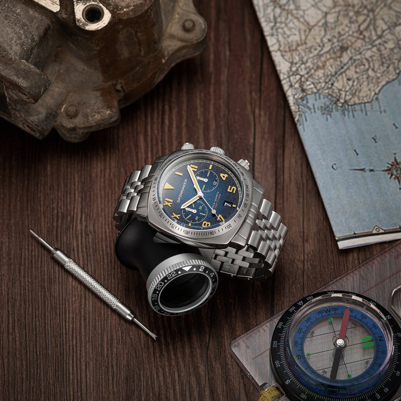 Chronograph Watch - Spinnaker Men's Fumée Blue Hull California Watch SP-5092-33