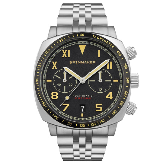 Spinnaker Men's Vintage Black Hull California Watch SP-5092-11