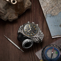 Chronograph Watch - Spinnaker Men's Vintage Black Hull California Watch SP-5092-11