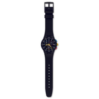 Chronograph Watch - Swatch Black-One Core Collection Men's Black Watch SUSB416