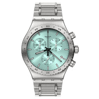 Chronograph Watch - Swatch Energize You Irony New Season Unisex Silver Watch YVS498G