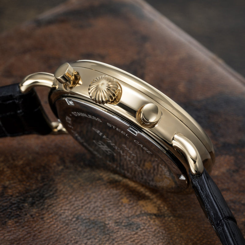 Chronograph Watch - Thomas Earnshaw Black Investigator Chronograph Watch ES-8090-03