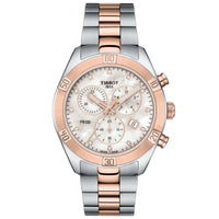 Chronograph Watch - Tissot Pr 100 Sport Chic Chronograph Ladies Two-Tone Watch T101.917.22.116.00