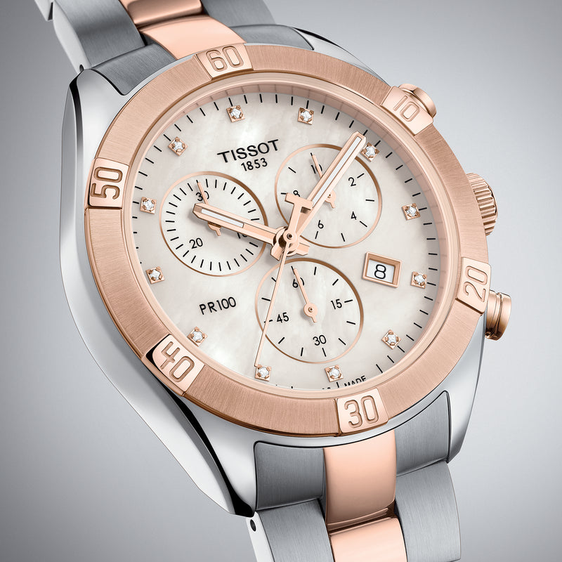 Tissot pr 100 sport chic chronograph lady hot sale