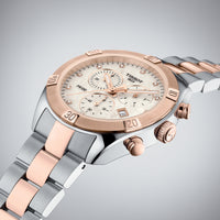Chronograph Watch - Tissot Pr 100 Sport Chic Chronograph Ladies Two-Tone Watch T101.917.22.116.00