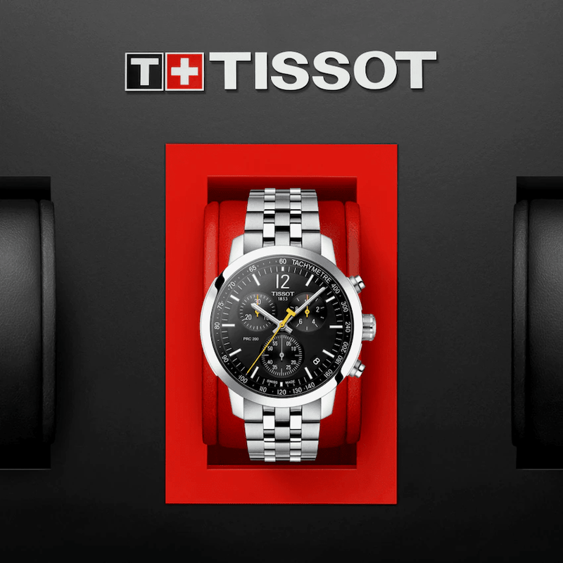 Tissot Prc 200 Chronograph Men s Black Watch T1144171105700 from