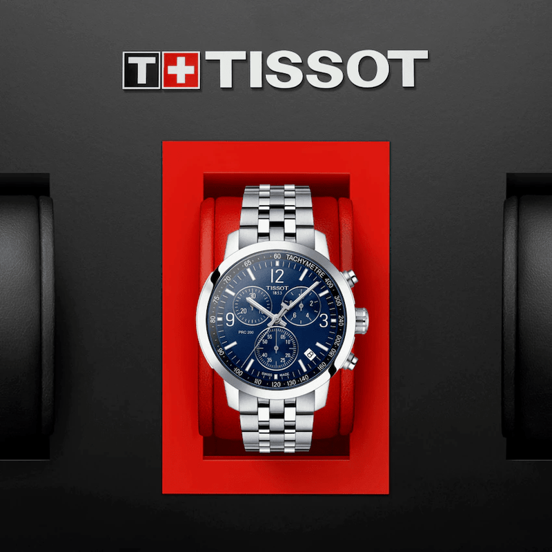 Tissot Prc 200 Chronograph Men s Blue Watch T1144171104700 from