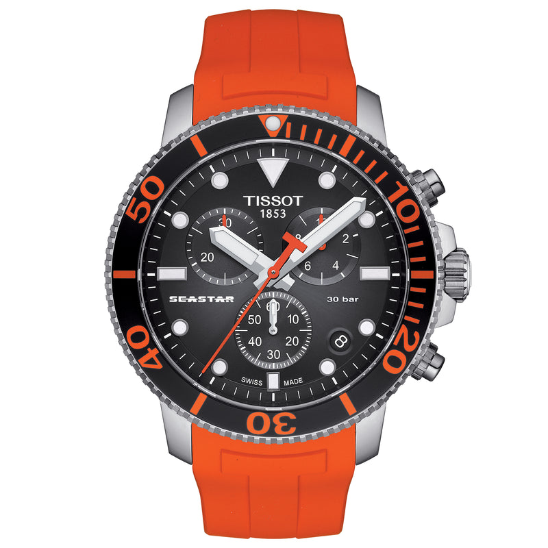 Chronograph Watch - Tissot Seastar 1000 Chronograph Men's Black Watch T120.417.17.051.01