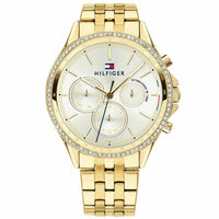 Chronograph Watch - Tommy Hilfiger 1781977 Ladies Gold Diamond Chronograph Watch