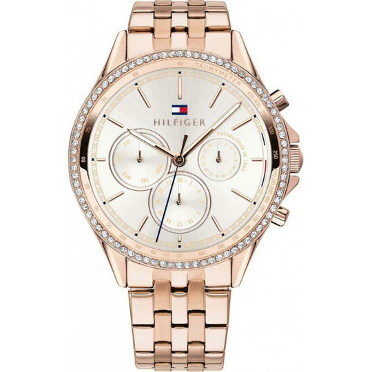 Tommy Hilfiger 1781978 Ladies Rose Gold Diamond Chronograph Watch