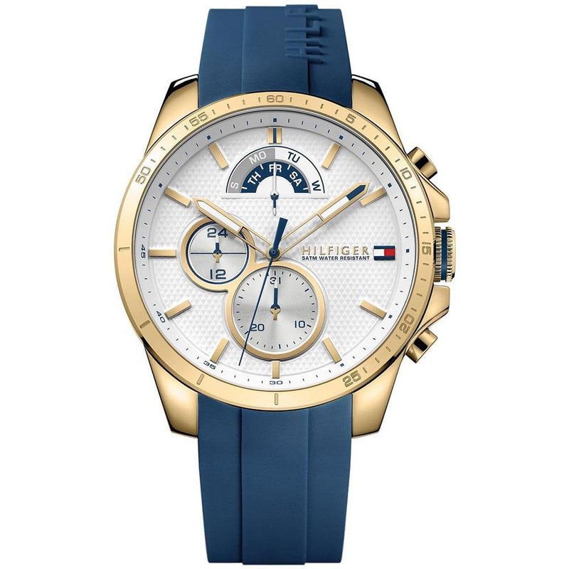 Chronograph Watch - Tommy Hilfiger 1791353 Men's Decker Blue Chronograph Watch