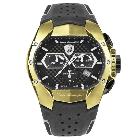 Tonino Lamborghini T9GD-YG Men's Black GT1 Watch