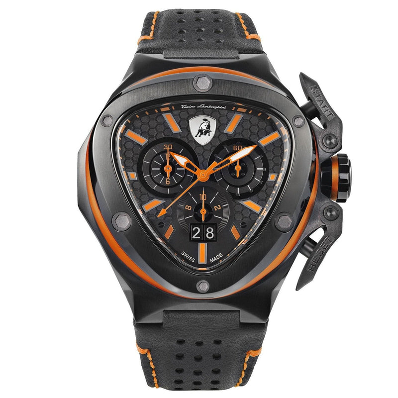 Chronograph Watch - Tonino Lamborghini T9XB Men's Black Spyder X Chronograph Watch