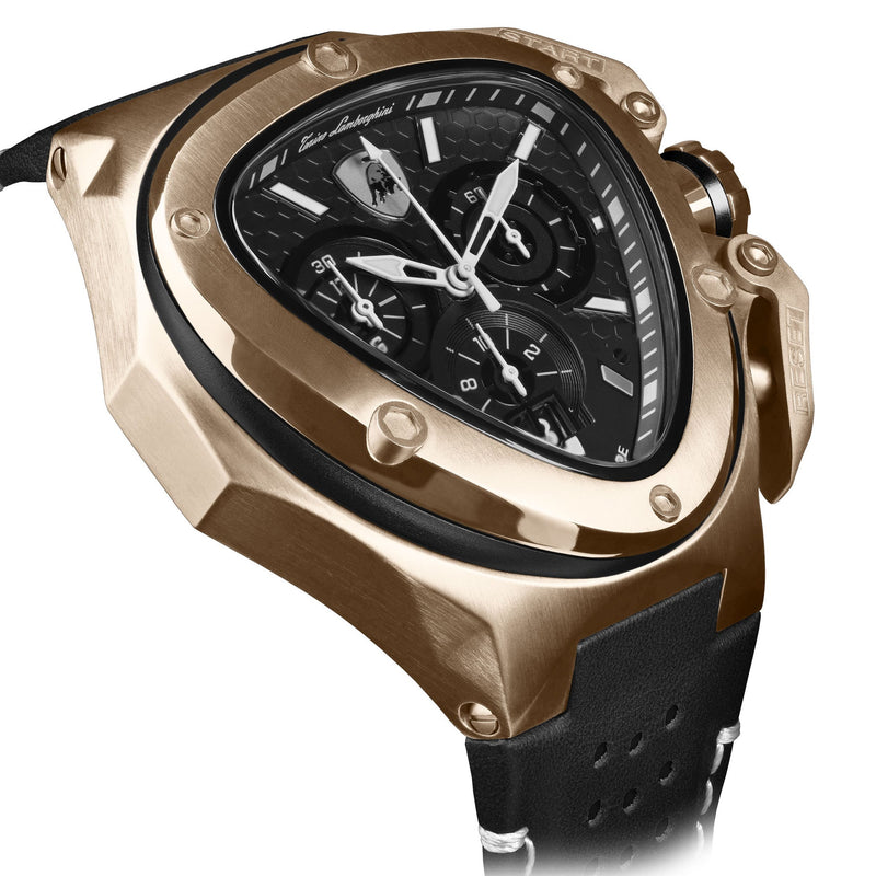 Chronograph Watch - Tonino Lamborghini T9XD-RG Men's Black Spyder X Watch