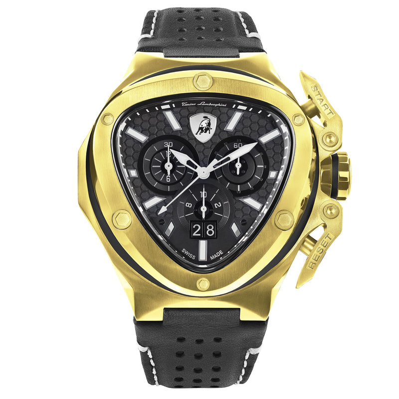 Chronograph Watch - Tonino Lamborghini T9XD-YG Men's Black Spyder X Watch
