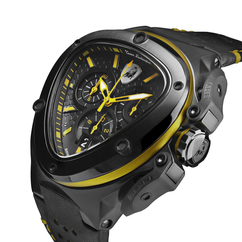 Chronograph Watch - Tonino Lamborghini T9XE Men's Black Spyder X Chronograph Watch