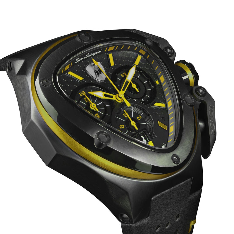 Chronograph Watch - Tonino Lamborghini T9XE Men's Black Spyder X Chronograph Watch