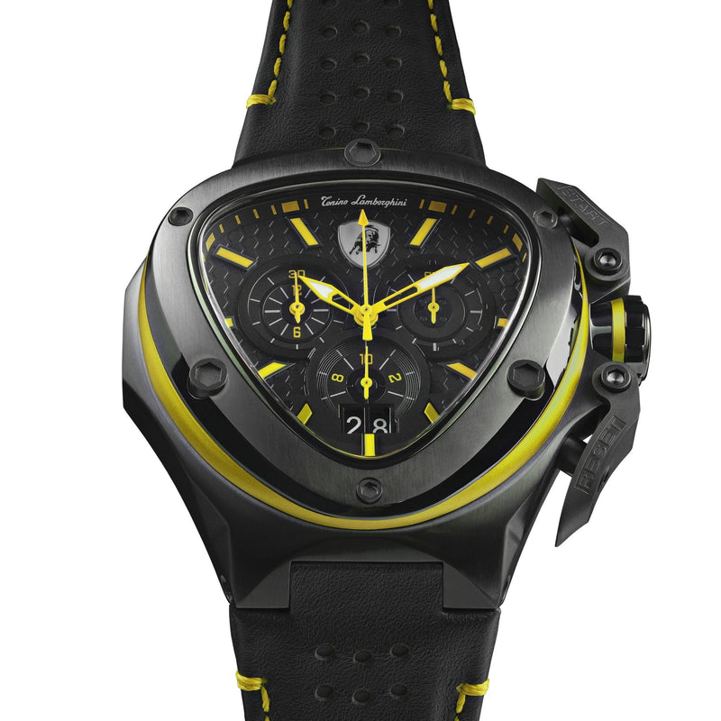 Chronograph Watch - Tonino Lamborghini T9XE Men's Black Spyder X Chronograph Watch