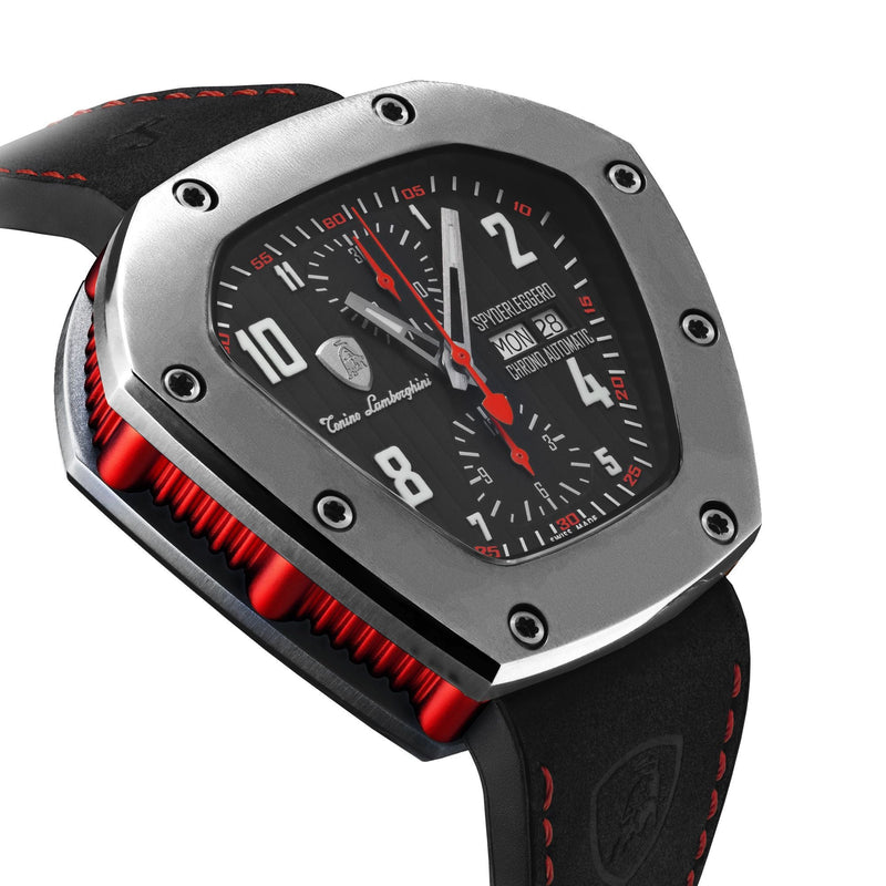 Chronograph Watch - Tonino Lamborghini TLF-T07-2 Men's Black Spyderleggro Chrono Watch
