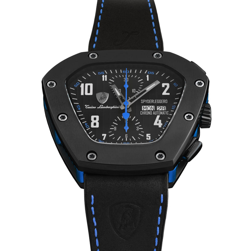 Chronograph Watch - Tonino Lamborghini TLF-T07-4 Men's Black Spyderleggro Chrono Watch