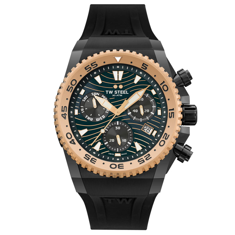Chronograph Watch - TW Steel Men's Black Ace Genesis Watch ACE413