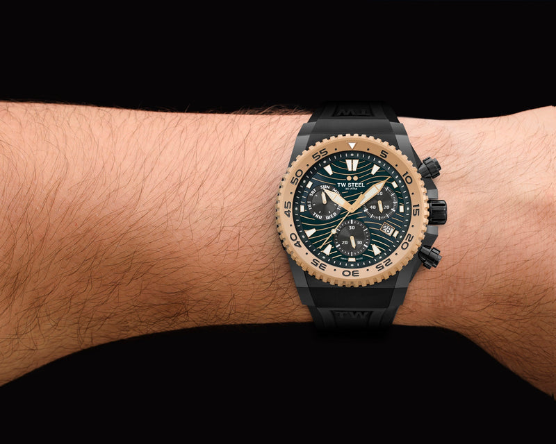 Chronograph Watch - TW Steel Men's Black Ace Genesis Watch ACE413
