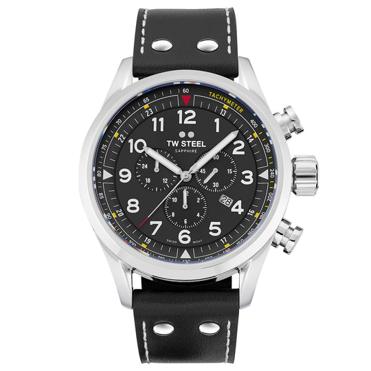 TW Steel Men's Black Swiss Volante Watch SVS202