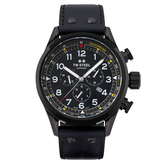 TW Steel Men's Black Swiss Volante Watch SVS205