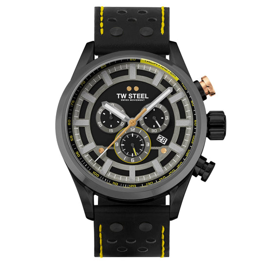 TW Steel Men's Black Swiss Volante Watch SVS207
