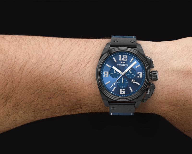 Chronograph Watch - TW Steel Men's Blue Canteen Watch TW1016