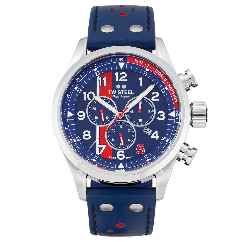 Chronograph Watch - TW Steel Men's Blue Swiss Volante Watch SVS307