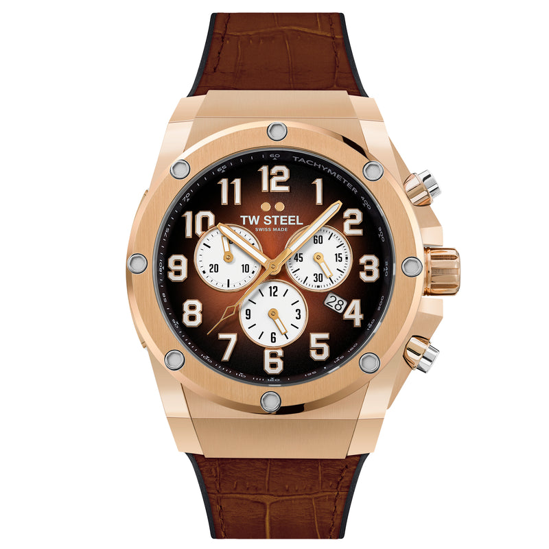 Chronograph Watch - TW Steel Men's Brown Ace Genesis Watch ACE132