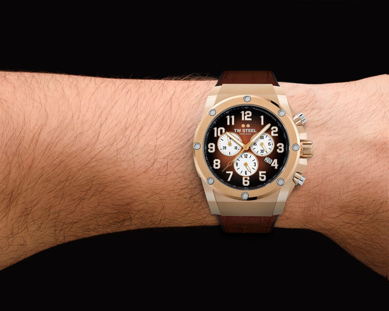 Chronograph Watch - TW Steel Men's Brown Ace Genesis Watch ACE132