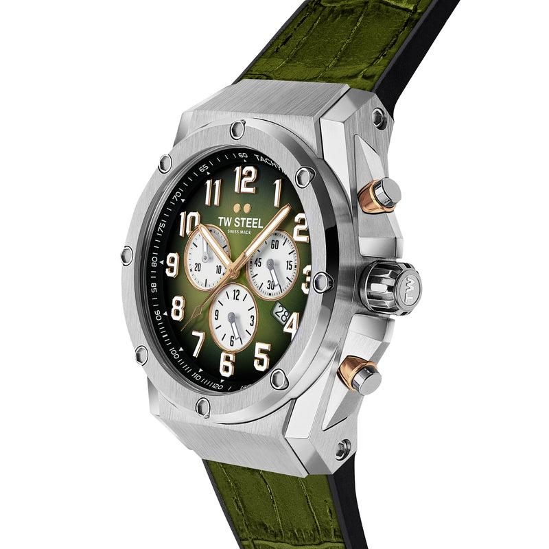 Chronograph Watch - TW Steel Men's Green Ace Genesis Watch ACE131