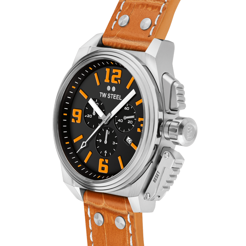 Chronograph Watch - TW Steel Men's Orange Canteen Watch TW1012