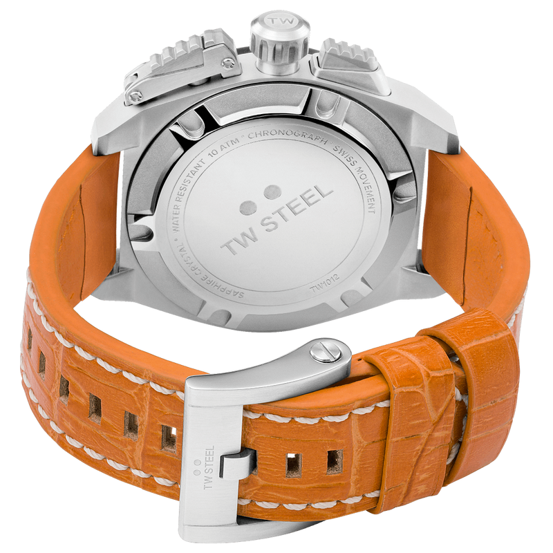 Chronograph Watch - TW Steel Men's Orange Canteen Watch TW1012