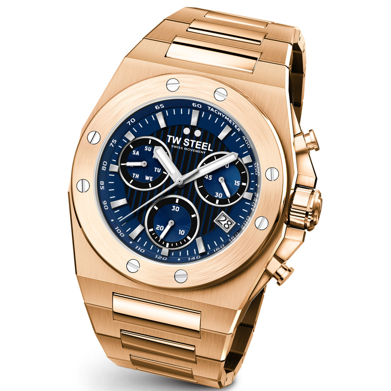 Chronograph Watch - TW Steel Men's Rose Gold CEO Tech Watch CE4082