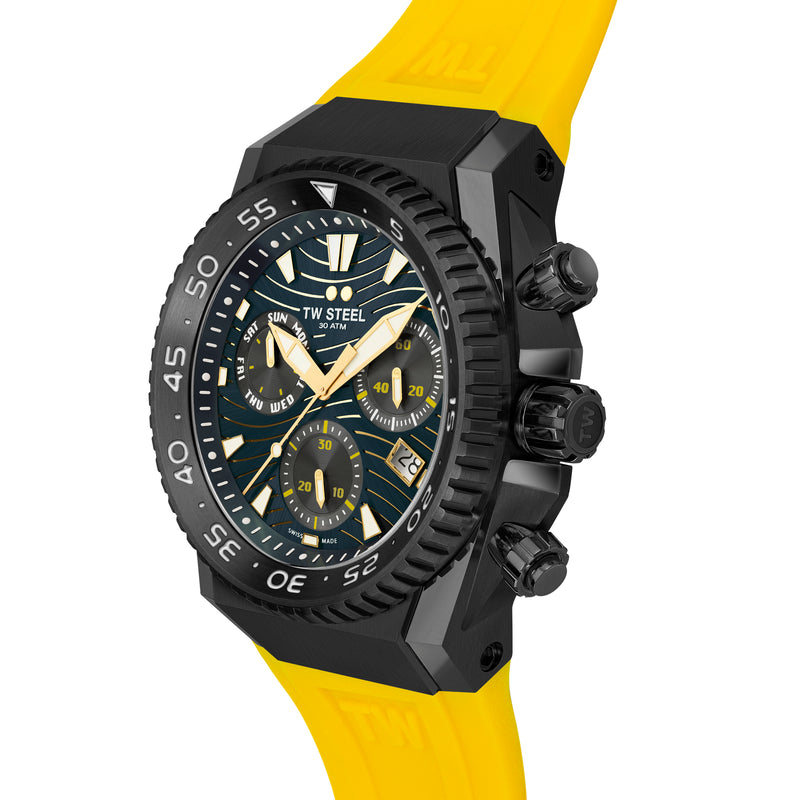 Chronograph Watch - TW Steel Men's Yellow Ace Genesis Watch ACE414