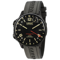 Chronograph Watch - U-Boat 8770 Men's Black Capsoil Doppiotempo GMT Watch