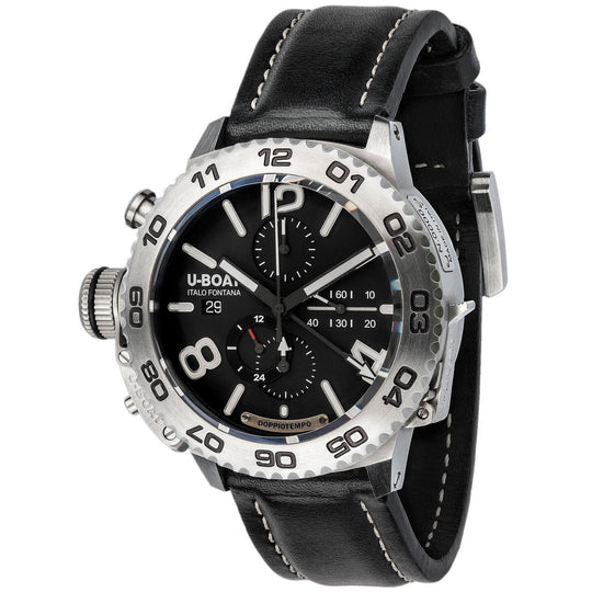 U-Boat 9016 Men's Black Doppiotempo Chronograph Watch