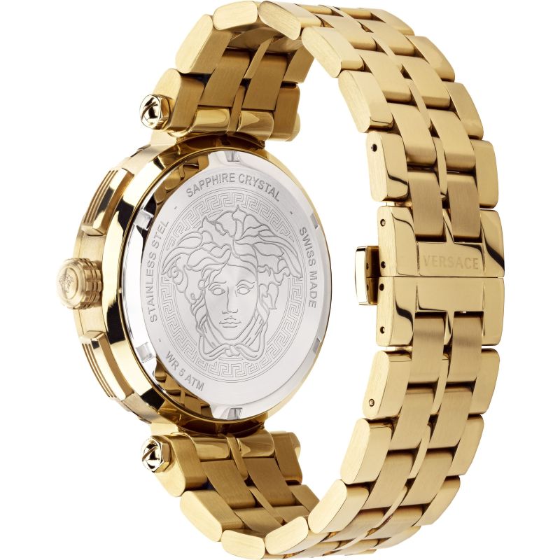 Chronograph Watch - Versace Greca Chrono Men's Gold Watch VEPM00720