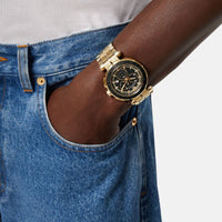 Chronograph Watch - Versace Greca Chrono Men's Gold Watch VEPM00720