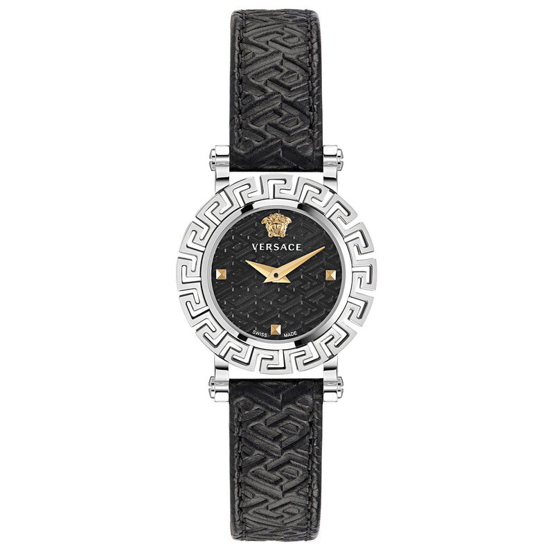 Chronograph Watch - Versace Greca Glam Ladies Black Watch VE2Q00122