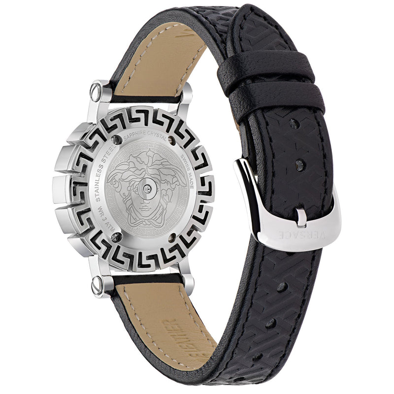 Chronograph Watch - Versace Greca Glam Ladies Black Watch VE2Q00122